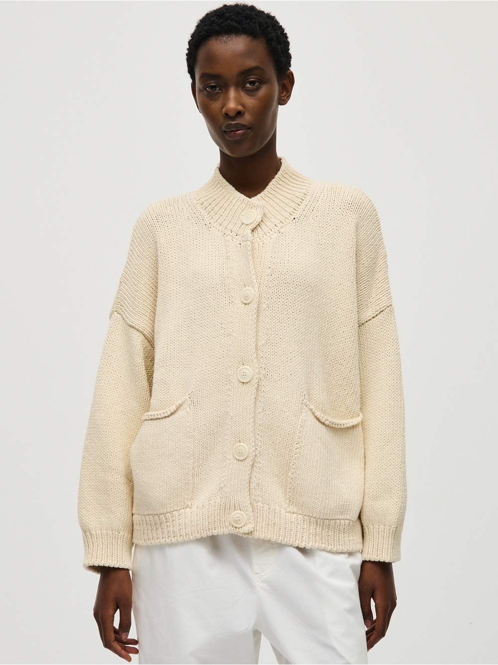 Babaa cotton no88 in natural Cardigan Sweater